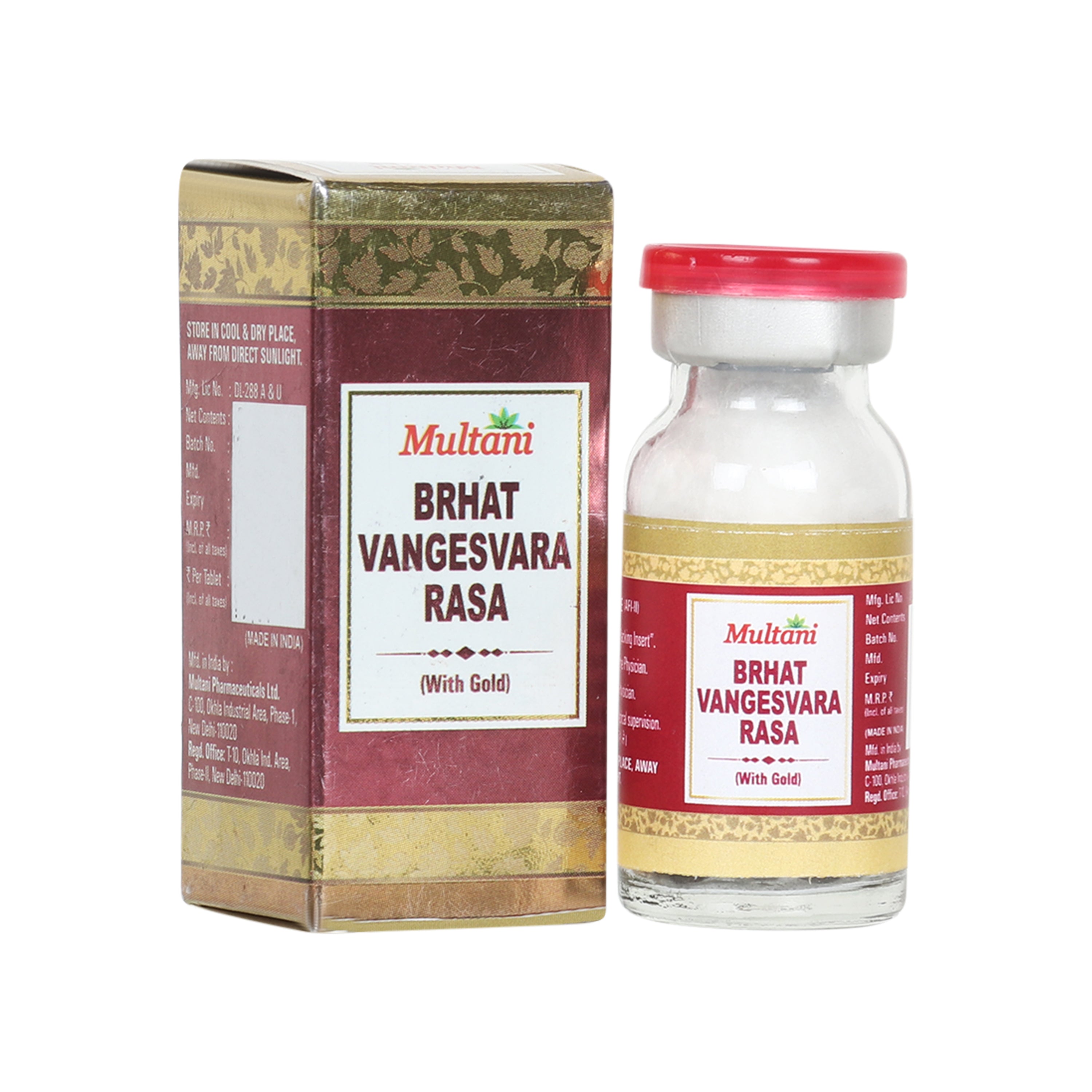 Multani Brhat Vangesvara Rasa Jar of 30 QTY