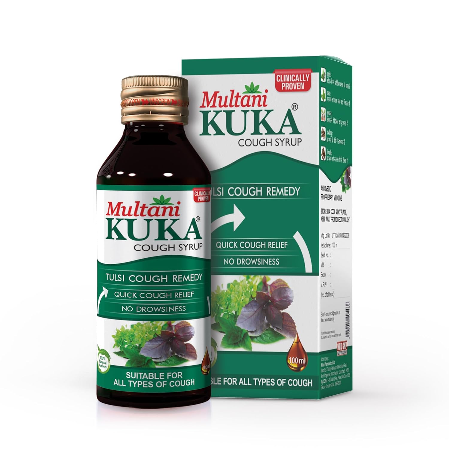 Multani Kuka Cough Syrup Bottle of 100 ML