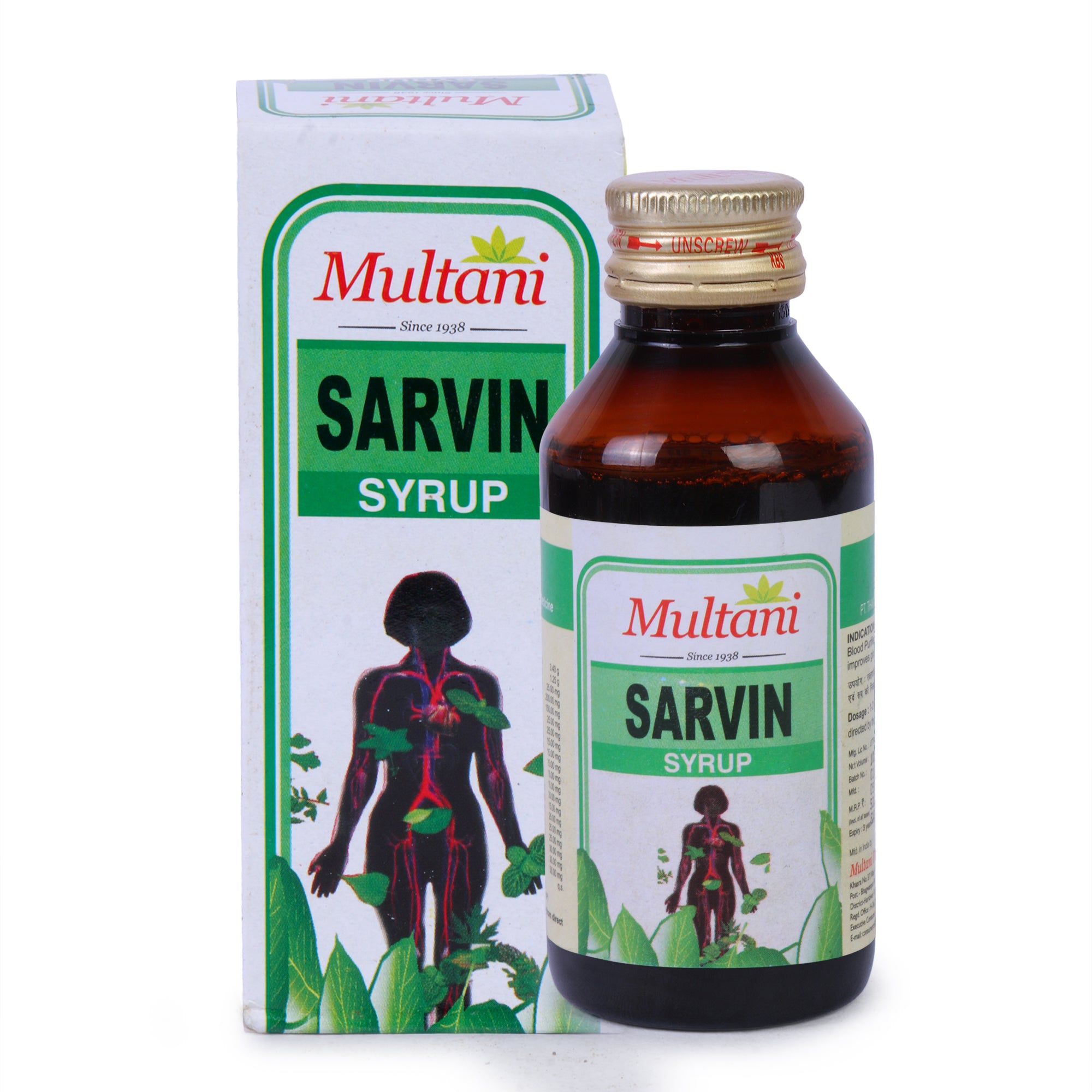 Multani Sarvin Syrup Bottle of 100 ML