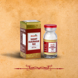 Multani vasant kusumakar ras bottle with label