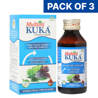 Kuka Cough Liquid Sugar Free (No Sugar Added) | Goodness Of Tulsi, Pippali, Satpudina & Other Herbs | For All Types Of Cough & Cold