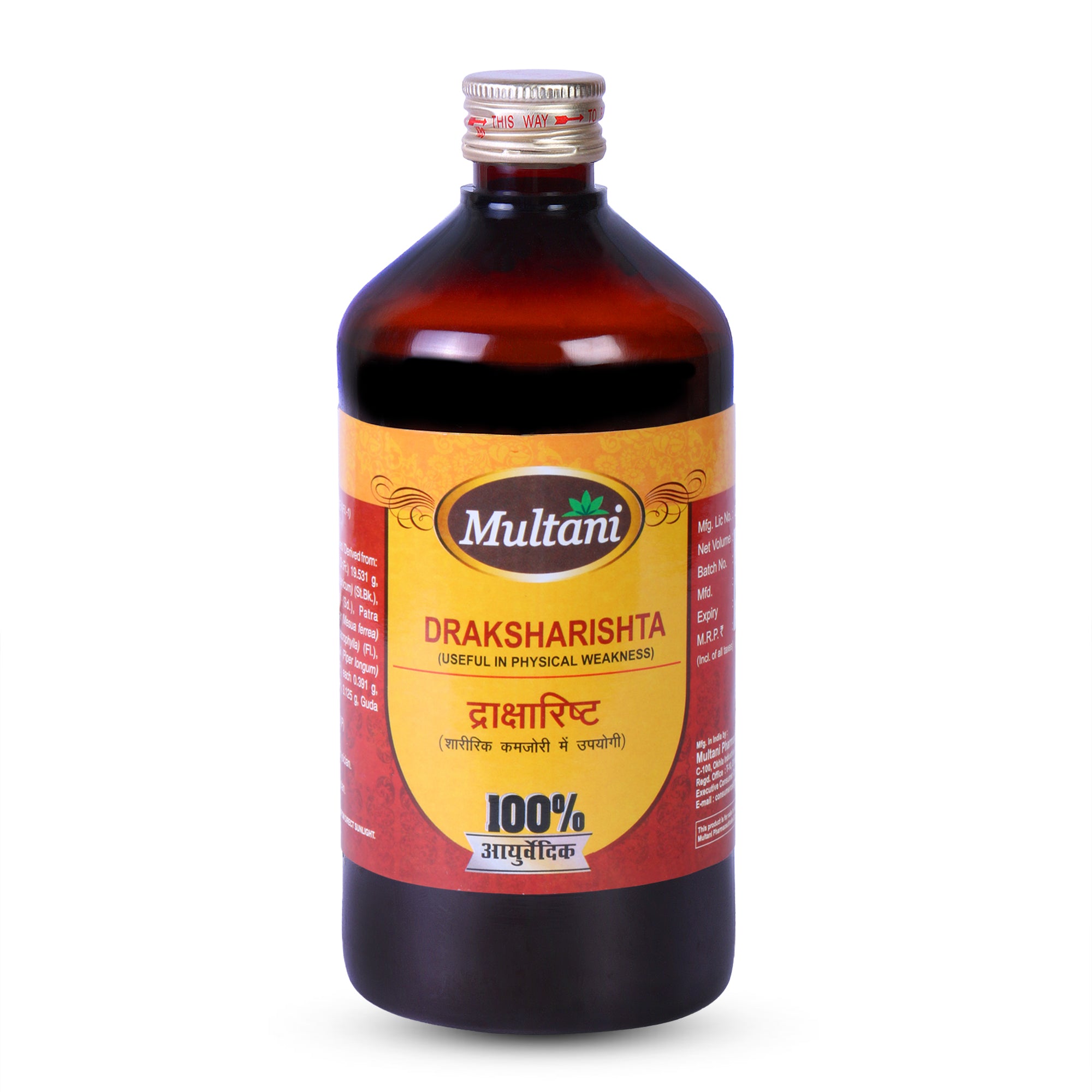 Multani Draksharishta Bottle of 450 ML